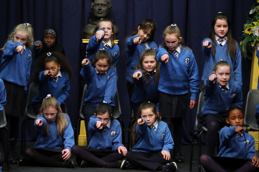 Feis23022018Fri34 
 32~36
St. Mary’s NS Cobh performing (Pam Golden) 
 Speech and Drama Class: 476: “The Peg O’Mahony Memorial Perpetual Cup” Choral Speaking 4th Class Feis Maitiú 92nd Festival held in Fr. Mathew Hall. EEjob 23/02/2018 Picture: Gerard Bonus.