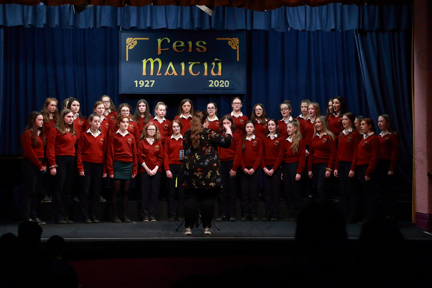 Feis26022020Wed50 
 Class:82: “The Echo Perpetual Shield” Part Choirs 15 Years and Under

Loreto Secondary Junior Choir.

Feis20: Feis Maitiú festival held in Father Mathew Hall: EEjob: 26/02/2020: Picture: Ger Bonus.
