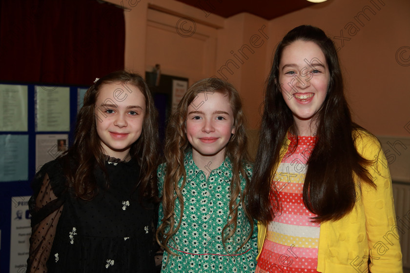 Feis10022020Mon05 
 5
Performers Orlaith Deasy, Sophia Herlihy and Aoibhe O’Dwyer from West Cork, Ballinhassig and Carrigrohane.

Class:53: Girls Solo Singing 13 Years and Under

Feis20: Feis Maitiú festival held in Father Mathew Hall: EEjob: 10/02/2020: Picture: Ger Bonus.