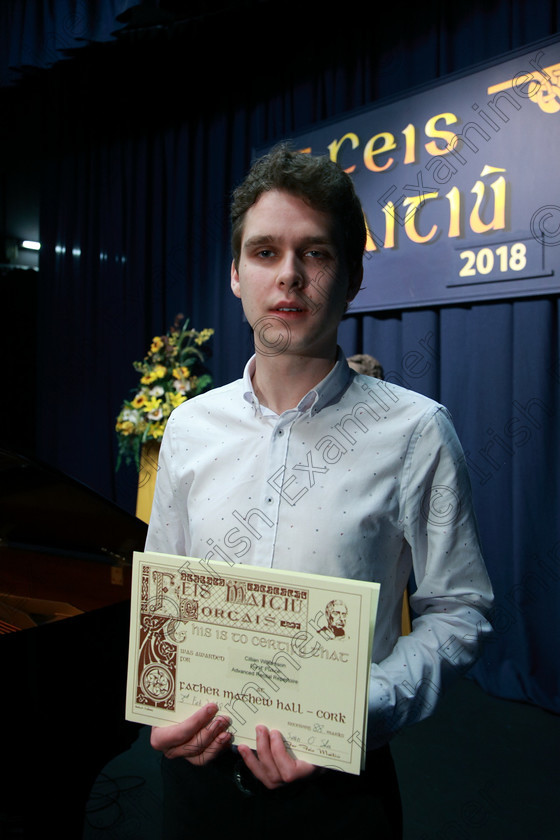 Feis03022018Sat45 
 45
Cillian Williamson from Montenotte, First place and Bursary winner.
 Instrumental Music: Class: 157: “The Tilly Fleischmann Recital Prize and Bursary” Advanced Recital Repertoire Bursary Value €200 Sponsored by Ruth Fleischmann Feis Maitiú 92nd Festival held in Fr. Matthew Hall. EEjob 02/02/2018 Picture: Gerard Bonus.