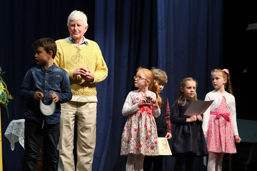 Feis21032018Wed35 
 35
Adjudicator presenting the Silver Medal.
 Labhairt na Filíocht agus Míreanna Drámaíochta Class: 517: “Corn Helen” Bhéarslabhairt 7 Bliana D’Aois Nó Faoina –Roinn 1 Feis Maitiú 92nd Festival held in Fr. Mathew Hall. EEjob 21/03/2018 Picture: Gerard Bonus.