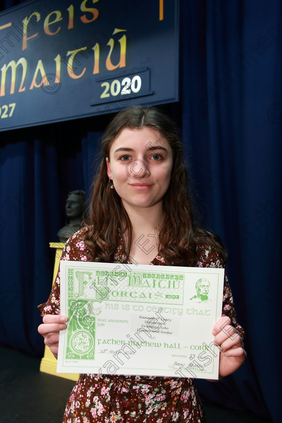 Feis10032020Tues098 
 98
Distinction for Hannah O’Leary from Ballinlough

Class:325: “The Kilbrogan Perpetual Cup” and “Musgrave Ltd. Bursary” Bursary Value €130 Dramatic Solo 17 Years and Under

Feis20: Feis Maitiú festival held in Father Mathew Hall: EEjob: 10/03/2020: Picture: Ger Bonus.