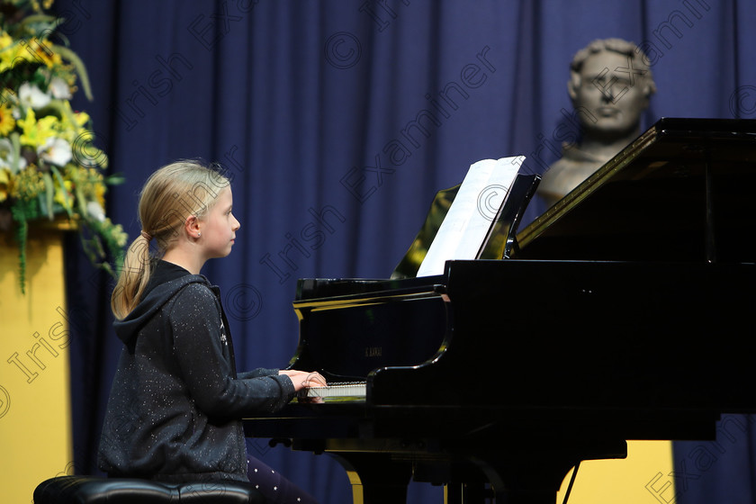 Feis02022018Fri21 
 21
Sadhbh White performing.
 Instrumental Music Class: 187: Piano Solo 9 Years and Under –Confined Feis Maitiú 92nd Festival held in Fr. Matthew Hall. EEjob 02/02/2018 Picture: Gerard Bonus.