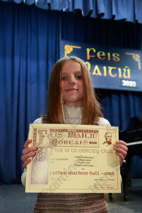 Feis31012020Fri40 
 40
Joint Third; Kelly Hedderman from Blarney

Class: 187: Piano Solo 9 Years and Under 
Feis20: Feis Maitiú festival held in Fr. Mathew Hall: EEjob: 31/01/2020: Picture: Ger Bonus.