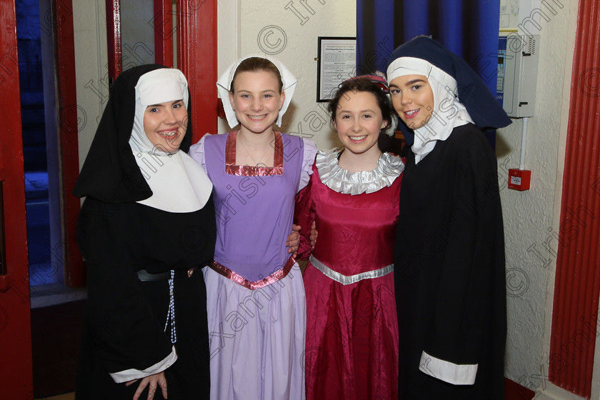 Feis14032018Wed48 
 48
Marie Forde, Julie Scally, Maeve Corkery and Emma Walsh from Bishopstown performed “Othello” and “Bernadette” 
 Speech and Drama Class: 309: “The Gertrude Gordon Memorial Perpetual Shield” Dramatic Duo Under 17 Years Feis Maitiú 92nd Festival held in Fr. Mathew Hall. EEjob 14/03/2018 Picture: Gerard Bonus.