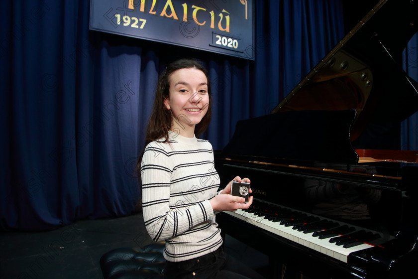 Feis01022020Sat17 
 17
Silver and first place for Sarah Nyhan from Waterford

Class:184: Piano Solo 15 Years and Under 
Feis20: Feis Maitiú festival held in Fr. Mathew Hall: EEjob: 01/02/2020: Picture: Ger Bonus.