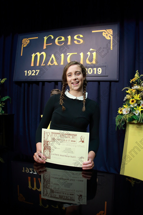 Feis10022019Sun26 
 26
3rd place Siri Forde from Bishopstown for her performance of“Pulled” from The Adams Family.

Class: 112: The C.A.D.A. Perpetual Trophy” Solo Action Song 14 Years and Under –Section 2 An action song of own choice.

Feis Maitiú 93rd Festival held in Fr. Matthew Hall. EEjob 10/02/2019. Picture: Gerard Bonus