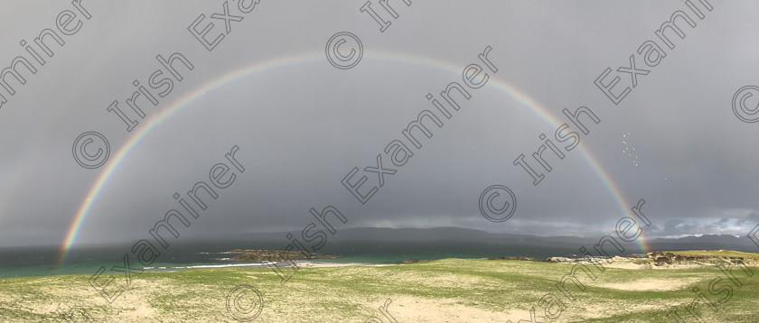 D07B2DF7-B8E1-434B-AE25-5E5CE62E524F 
 A picture of a lovely day on mannin beach, Connemara co. Galway, was on the beach when a rainbow spread over the landscape. Picture: James Ruddy