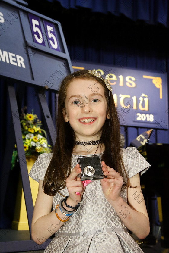 Feis27032018Tue17 
 17
Silver Medallist Jill Carey from Kilshanna.

Singing Class: 55: Girls Solo Singing 9 Years and Under Feis Maitiú 92nd Festival held in Fr. Mathew Hall. EEjob 27/03/2018 Picture: Gerard Bonus