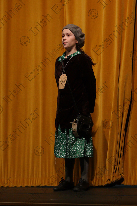 Feis16032018Fri09 
 9
Sophia Newell from Fermoy giving a Silver Medal performance of “Kinder Transport” as Eva.
 Speech and Drama Class: 328: “The Fr. Nessan Shaw Memorial Perpetual Cup” Dramatic Solo 10 Years and Under Section 3 Feis Maitiú 92nd Festival held in Fr. Mathew Hall. EEjob 16/03/2018 Picture: Gerard Bonus.