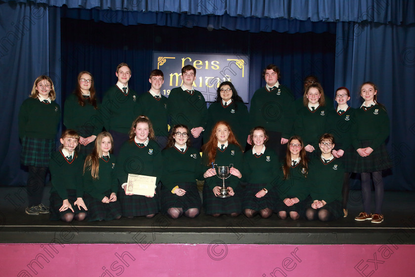 Feis08022019Fri31 
 31
Both group of performers, Cashel Community School.

Class: 87: “The Cashs of Cork Perpetual Trophy” 19 Years and Under
Two contrasting songs.

Feis Maitiú 93rd Festival held in Fr. Matthew Hall. EEjob 08/02/2019. Picture: Gerard Bonus