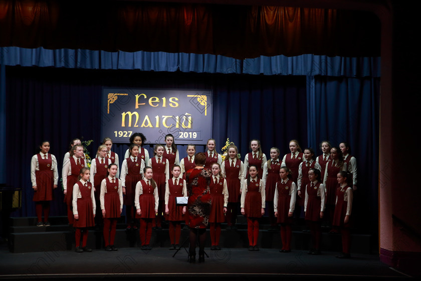 Feis28022019Thu22 
 22~24
Our Lady of Lourdes NS Ballinlough singing “Sound of Silence”.

Class: 84: “The Sr. M. Benedicta Memorial Perpetual Cup” Primary School Unison Choirs–Section 1Two contrasting unison songs.

Feis Maitiú 93rd Festival held in Fr. Mathew Hall. EEjob 28/02/2019. Picture: Gerard Bonus