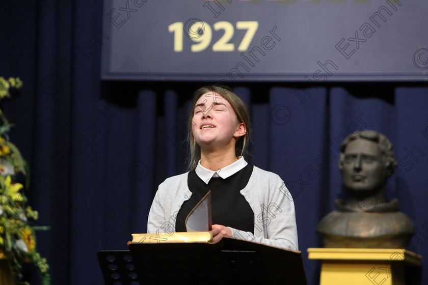 Feis26022018Mon56 
 55~56
Alex Carey from Ballinlough performed “Chronicles of Narnia” the later years.
 Speech and Drama Class: 325: “The Kilbrogan Perpetual Cup” and “Musgrave Ltd. Bursary” Bursary Value €130 Dramatic Solo 17 Years and Under Feis Maitiú 92nd Festival held in Fr. Mathew Hall. EEjob 26/02/2018 Picture: Gerard Bonus.