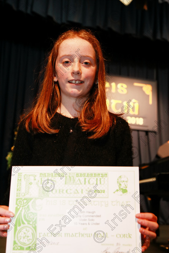 Feis29012018Mon30 
 30
Highly Commended Edith Haugh, from Ennis Co. Clare.
 EEjob 29/01/2018 
Feis Maitiú 92nd Festival held in Fr. Matthew Hall 
Picture: Gerard Bonus

Instrumental Music
Class 241 Violin Solo 10 years and Under