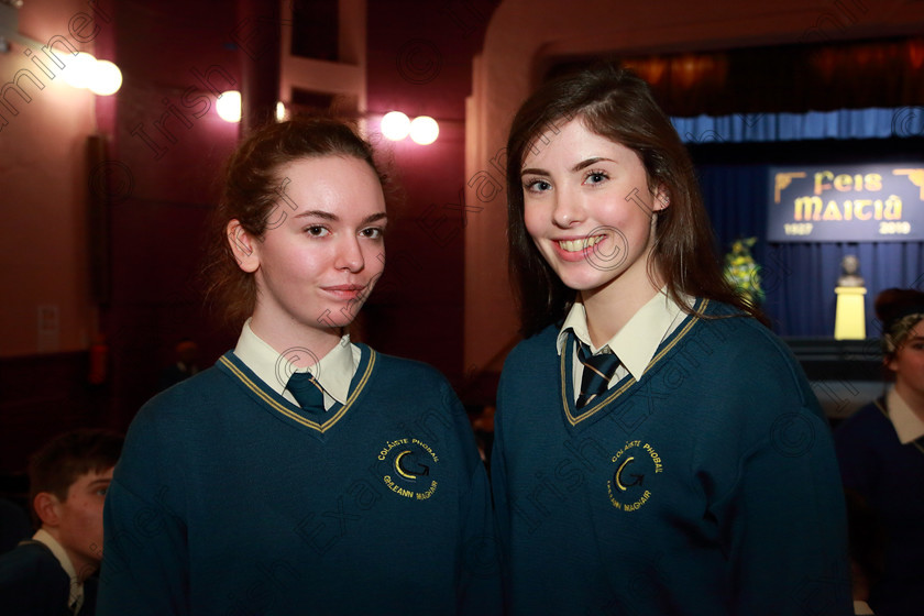 Feis27022019Wed68 
 68
Saoirse Moroney and Melanie McGrath Glanmire Community School.

Class: 81: “The Father Mathew Perpetual Shield” Part Choirs 19 Years and Under Two contrasting songs.

Feis Maitiú 93rd Festival held in Fr. Mathew Hall. EEjob 27/02/2019. Picture: Gerard Bonus