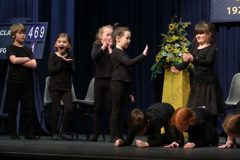 Feis20032018Tue48 
 47~48
Ellis Stage School Mayfield giving a Cup winning performance of “Puppy Problems”.
 Speech and Drama Class: 469: “The Thomas O’Connell Memorial Perpetual Cup” Group Mime 9 Years and Under Feis Maitiú 92nd Festival held in Fr. Mathew Hall. EEjob 20/03/2018 Picture: Gerard Bonus.