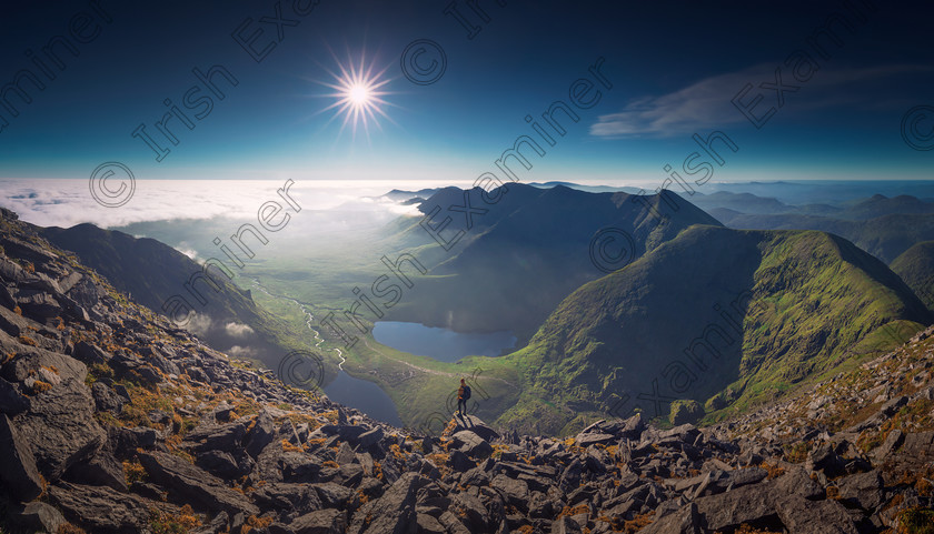 Carrantoohil Pano 
 The view from Ireland's highest mountain Carrauntoohil