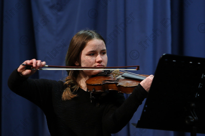 Feis01022018Thu05 
 5
Siobhan McCarthy from Blackrock performing. 
 Instrumental Music Class: 267: Duo Classes and Chamber Music Junior Feis Maitiú 92nd Festival held in Fr. Matthew Hall. EEjob 01/02/2018 Picture: Gerard Bonus.