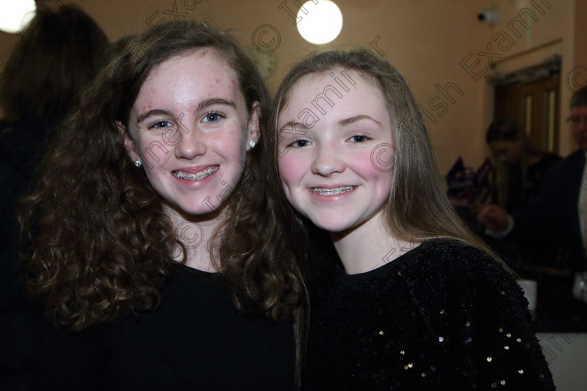 Feis31012019Thur28 
 28
Performers Sarah Jane Kennedy and Lucy Terhorst from Kileens and Whites Cross.

Class: 164: Piano Solo 14 Years and Under (a) Schezo in B Flat D.593 No.1 (b) Contrasting piece of own choice not to exceed 3 minutes.

Feis Maitiú 93rd Festival held in Fr. Matthew Hall. EEjob 31/01/2019. Picture: Gerard Bonus