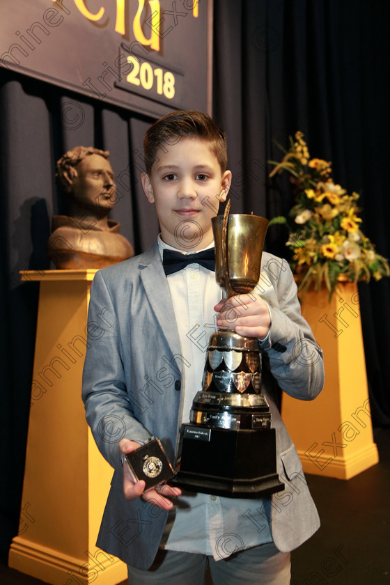 Feis30012018Tueo25 
 25
Cup Winner and Silver Medallist Simeon Cassidy from Rochestown.
 EEjob 30/01/2018 
Feis Maitiú 92nd Festival held in Fr. Matthew Hall 
Picture: Gerard Bonus

Instrumental Music. 
Class: 214: “The Casey Perpetual Cup” Woodwind Solo12 years and Under.