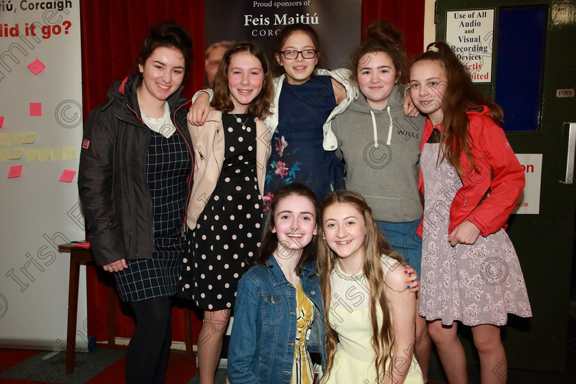 Feis04032019Mon22 
 22
Anna Donnellan, Ava McKenna, with Shannon Mulcahy, Ellie Mahon, Lily Boyd, Hannah Martin, and Izabel Lackak from Loreto Secondary Fermoy.

Class: 53: Girls Solo Singing 13 Years and Under–Section 2John Rutter –A Clare Benediction (Oxford University Press).

Feis Maitiú 93rd Festival held in Fr. Mathew Hall. EEjob 04/03/2019. Picture: Gerard Bonus