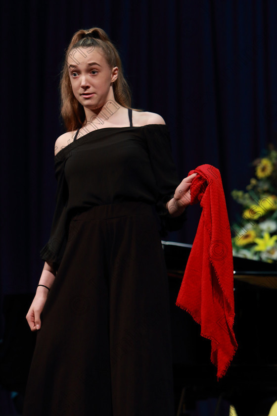 Feis02032019Sat07 
 6~7
Abbie Palliser Kehoe performing Birds as her Repertoire singing “Feed The Birds”, “Amazing Mayzie” and “Wait A Bit”.

Class: 18: “The Junior Musical Theatre Recital Perpetual Cup” Solo Musical Theatre Repertoire 15 Years and Under A 10 minute recital programme of contrasting style and period.

Feis Maitiú 93rd Festival held in Fr. Mathew Hall. EEjob 02/03/2019. Picture: Gerard Bonus
