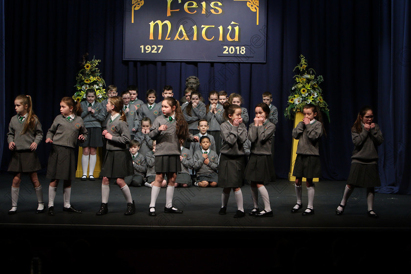 Feis23022018Fri07 
 6~14
An Teaghlaigh Ballyphehane performing.
 Speech and Drama Class: 476: “The Peg O’Mahony Memorial Perpetual Cup” Choral Speaking 4th Class Feis Maitiú 92nd Festival held in Fr. Mathew Hall. EEjob 23/02/2018 Picture: Gerard Bonus.