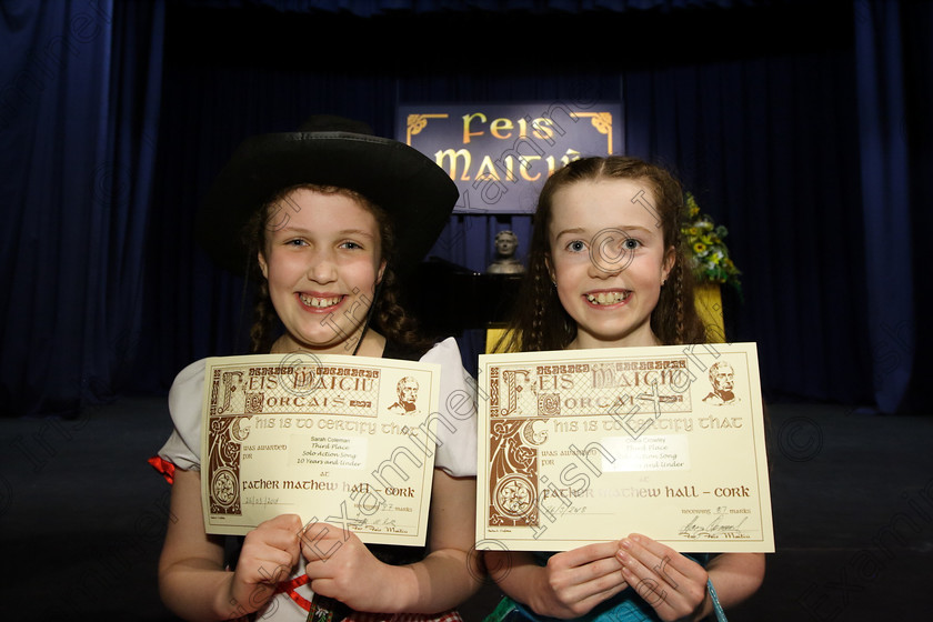 Feis26032018Mon60 
 60
Joint 3rd place Sarah Coleman and Olivia Crowley from Mallow.
 Speech and Drama Class: 114: The Altrusa Club of Cork Perpetual Trophy” Solo Action Song 10 Years and Under Section 3Feis Maitiú 92nd Festival held in Fr. Mathew Hall. EEjob 26/03/2018 Picture: Gerard Bonus