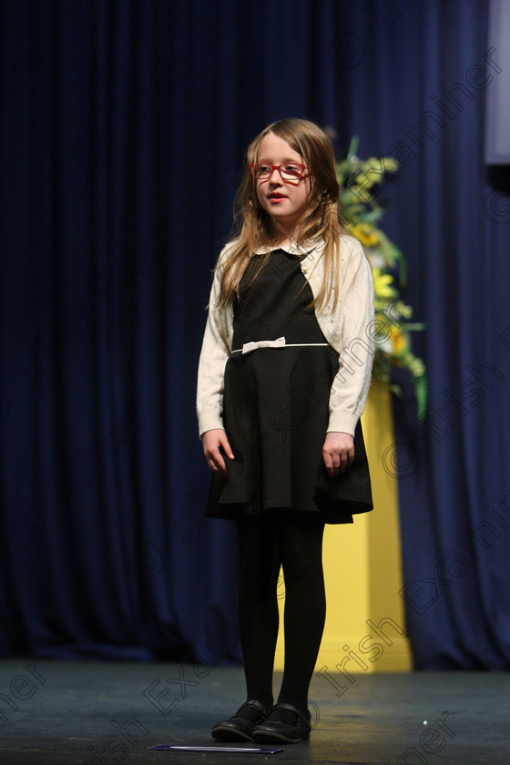 Feis22032018Thu26 
 26
Kayleigh Geary performing.
 Labhairt na Filíocht agus Míreanna Drámaíochta Class: 517: “Corn Helen” Bhéarslabhairt 7 Bliana D’Aois Nó Faoina Roinn 2 Feis Maitiú 92nd Festival held in Fr. Mathew Hall. EEjob 22/03/2018 Picture: Gerard Bonus