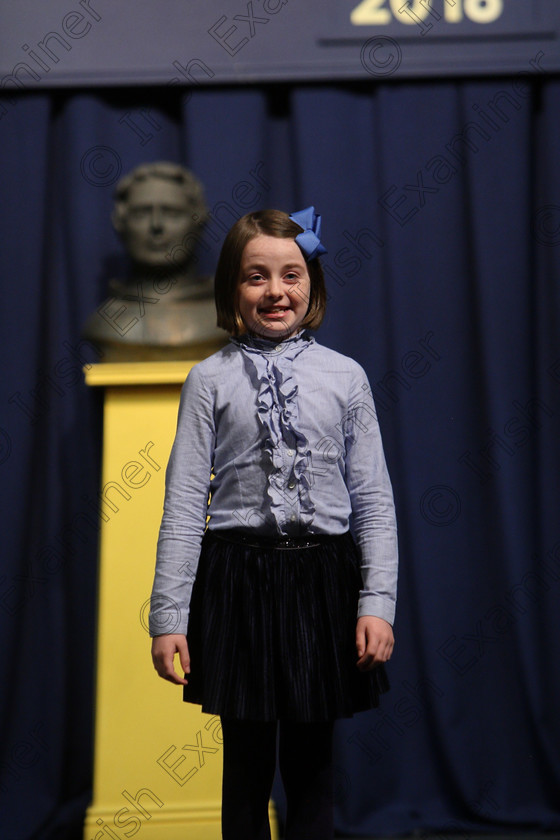 Feis25032018Sun40 
 40
Jane Ahern reciting poem.
 Speech and Drama Class: 366: Solo Verse Speaking Girls 9 Years and Under Section 5 Feis Maitiú 92nd Festival held in Fr. Mathew Hall. EEjob 25/03/2018 Picture: Gerard Bonus