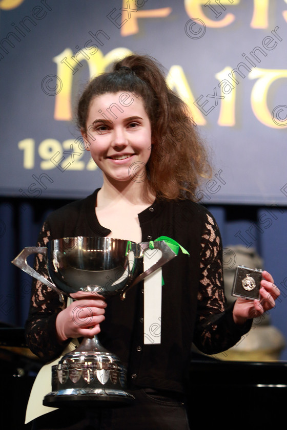 Feis13022019Wed35 
 35
Cup Winner Ellie Creaner from Cobh and Silver Medallist for her performance of “Allegretto” Concerto No.3 French Horn.

Class 203: “The Billy McCarthy Memorial Perpetual Cup”16 Years and Under Programme not to exceed 10 minutes.

Feis Maitiú 93rd Festival held in Fr. Mathew Hall. EEjob 13/02/2019. Picture: Gerard Bonus