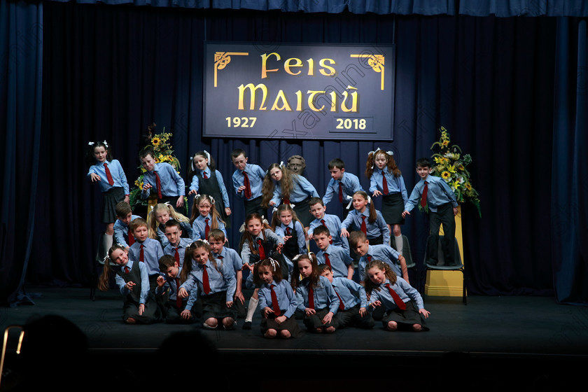 Feis13032018Tue30 
 27~30
Ovens NS 3rd Class performing “Great Gran Is Manic on Her Motorbike” as their own choice.
 Speech and Drama Class: 3rd & 4th Class Primary Schools, Action Verse Feis Maitiú 92nd Festival held in Fr. Mathew Hall. EEjob 13/03/2018 Picture: Gerard Bonus.