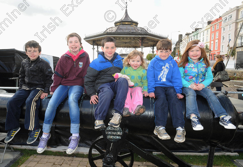 DENIS cobh 5250688 
 IE LIVE NEWS 14/4/12 ... 
In Cobh for the Titanic 100th anniversary commemoration events were (from left) cousins - Vaughan Ryan, Blackrock, Cork; Anna Hennessy, Wexford; John Hennessy, do.; Emily Hogan, Glasheen, Cork; Mark Hennessy, Wexford, and Susie Ryan, Blackrock.
Picture Denis Minihane.