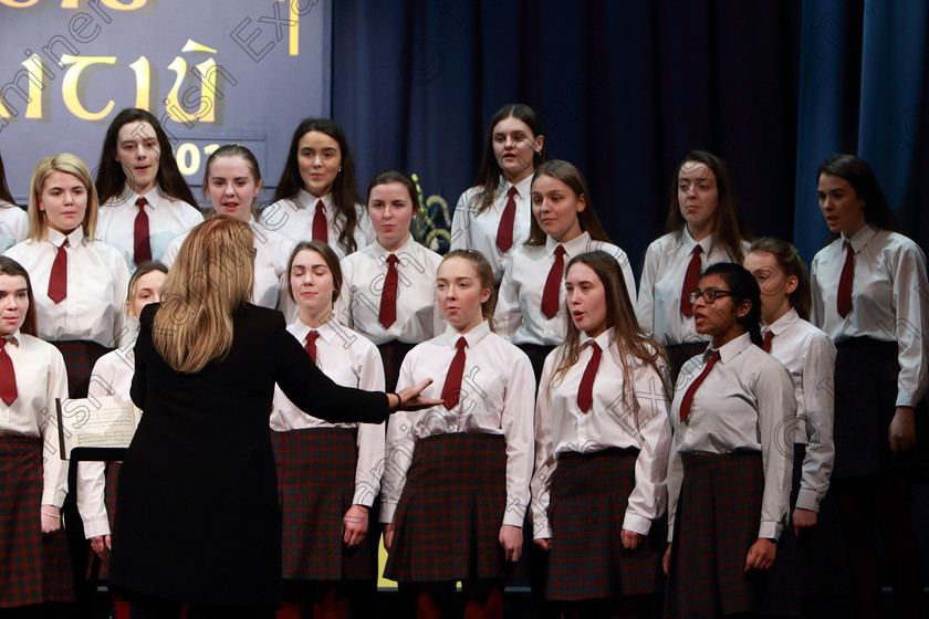 Feis27022019Wed26 
 24~27
Sacred Heart School Tullamore singing “Puttin on the Ritz” by Fred Astaire conducted by Regina McCarthy.

Class: 77: “The Father Mathew Hall Perpetual Trophy” Sacred Choral Group or Choir 19 Years and Under Two settings of Sacred words.
Class: 80: Chamber Choirs Secondary School

Feis Maitiú 93rd Festival held in Fr. Mathew Hall. EEjob 27/02/2019. Picture: Gerard Bonus
