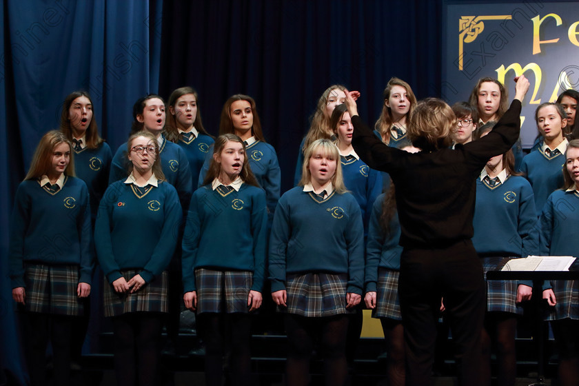 Feis12042018Thu60 
 56~60
Glanmire Community School Senior Choir singing “The Water Is Wild” and “Mack The Knife” Conducted by Ann Mannix.

Singing Class: 81: “The Father Mathew Perpetual Shield” 19 Years and Under Feis Maitiú 92nd Festival held in Fr. Mathew Hall. EEjob 12/04/2018 Picture: Gerard Bonus