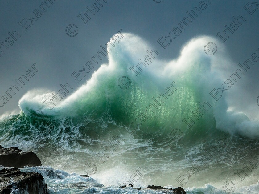 39 
 The Sligo coast line during a huge winter storm.