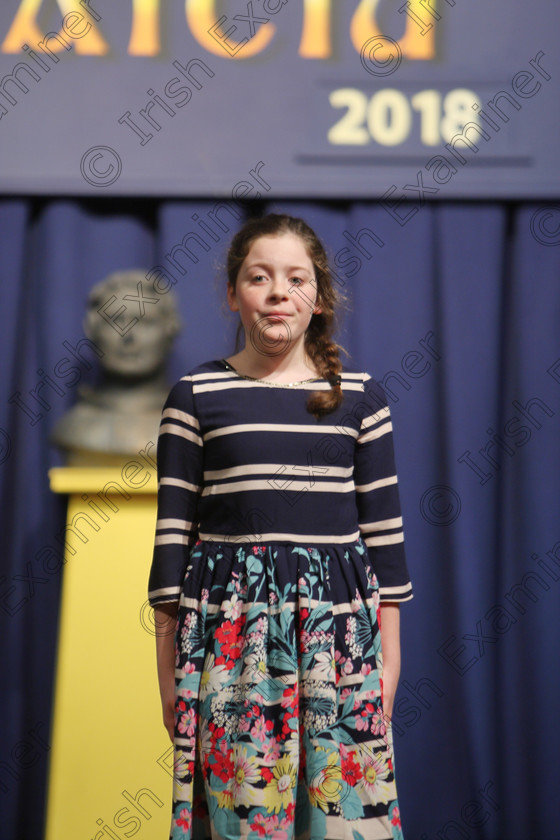 Feis25032018Sun25 
 25
Saoirse Barry reciting poem.
 Speech and Drama Class: 365: Solo Verse Speaking Girls 10 Years and Under Section 5 Feis Maitiú 92nd Festival held in Fr. Mathew Hall. EEjob 25/03/2018 Picture: Gerard Bonus