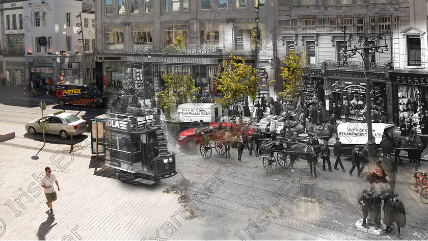 Munster-Arcade-Patrick-St 
 Early 20th century Patrick Street and how it looks in 2016