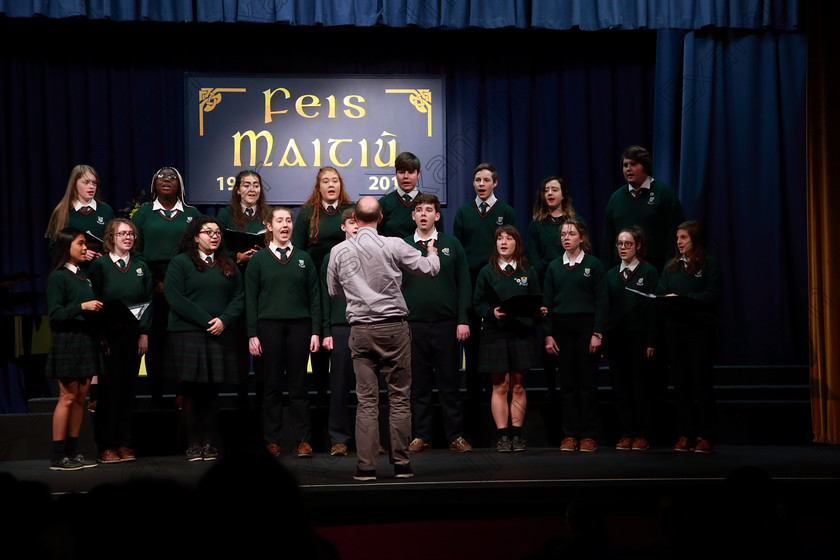 Feis27022019Wed31 
 28~31
Cashel Community School singing “Count The Stars” conducted by John Murray.

Class: 77: “The Father Mathew Hall Perpetual Trophy” Sacred Choral Group or Choir 19 Years and Under Two settings of Sacred words.
Class: 80: Chamber Choirs Secondary School

Feis Maitiú 93rd Festival held in Fr. Mathew Hall. EEjob 27/02/2019. Picture: Gerard Bonus