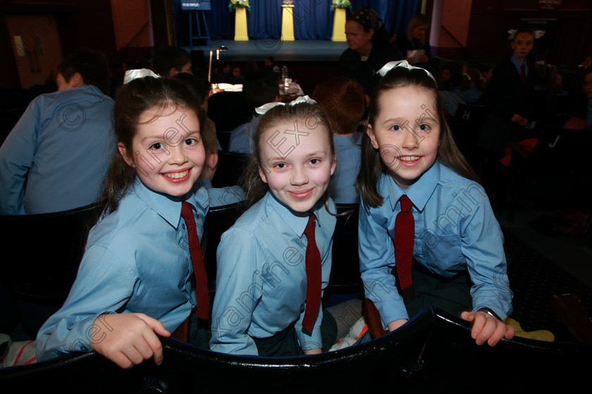 Feis21022018Wed14(1) 
 14
Méabh McGoldrick, Lavinia McCaul and Genny O’Sullivan from Ovens NS 5th Class.
 Speech and Drama Classes: 485: Action Verse “The O’Brien Perpetual Cup”5th Class and Class: 484: “The Sri Lanka Festival Perpetual Trophy” 6th Class, Feis Maitiú 92nd Festival held in Fr. Mathew Hall. EEjob 21/02/2018 Picture: Gerard Bonus.