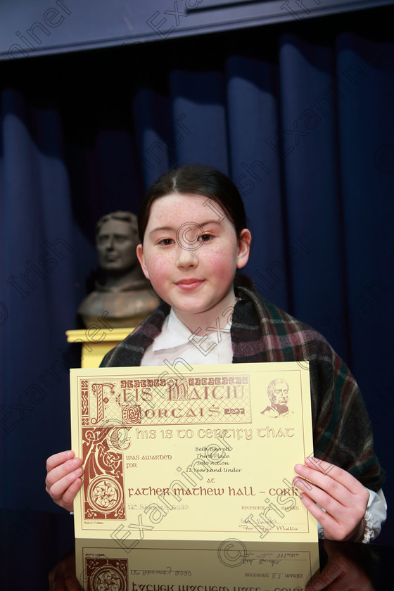 Feis12022020Wed79 
 79
Beth Barrett from Midleton took Joint Third for her Feed The Birds

Class:113: “The Edna McBirney Memorial Perpetual Award” Solo Action Song 12 Years and Under

Feis20: Feis Maitiú festival held in Father Mathew Hall: EEjob: 11/02/2020: Picture: Ger Bonus.