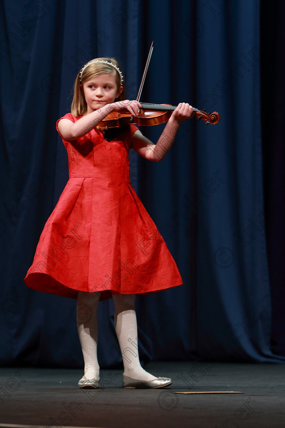 Feis0402109Mon20 
 20~21
Aoife Farren performing for third place.

Class: 242: Violin Solo 8 Years and Under (a) Carse–Petite Reverie (Classical Carse Bk.1) (b) Contrasting piece not to exceed 2 minutes.

Feis Maitiú 93rd Festival held in Fr. Matthew Hall. EEjob 04/02/2019. Picture: Gerard Bonus
