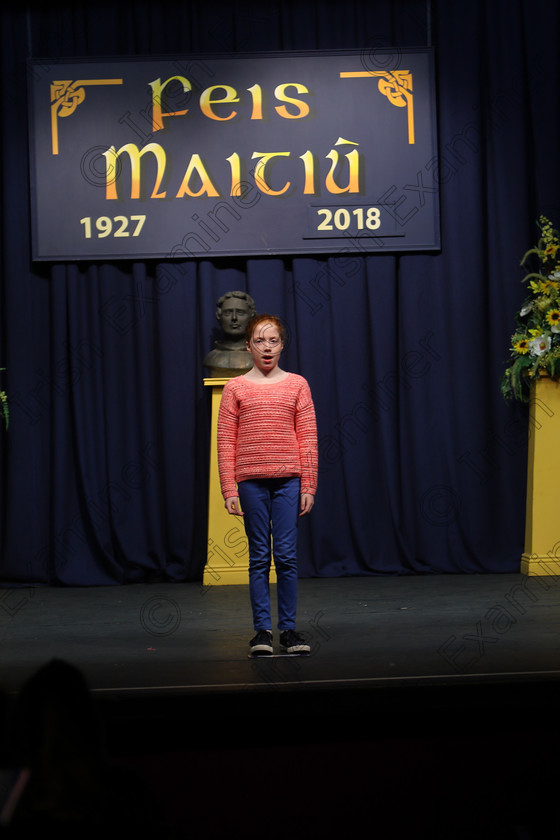 Feis12032018Mon39 
 39
Maeve Forest reciting her poem
 Speech and Drama Class: 365: Solo Verse Speaking Girls 10 Years and Under Section 4 Feis Maitiú 92nd Festival held in Fr. Mathew Hall. EEjob 12/03/2018 Picture: Gerard Bonus