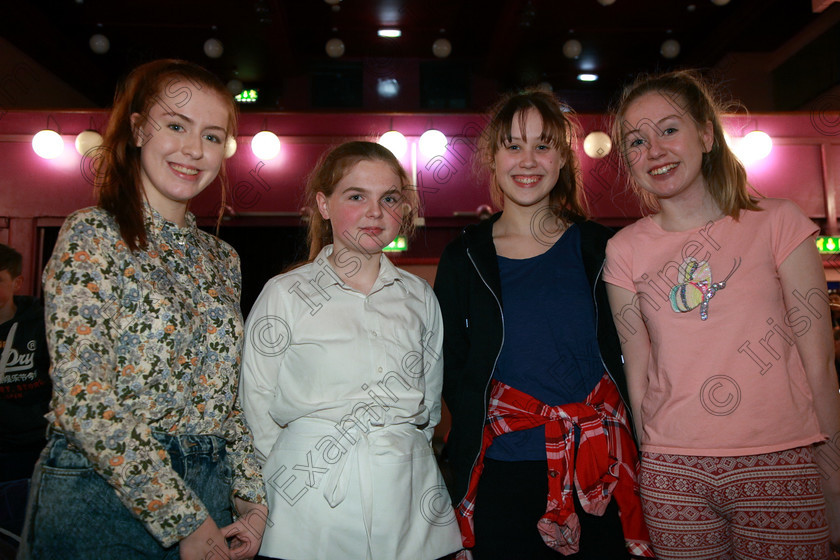 Feis22022018Thu63 
 63
Performers Eilbhe McManamy and Vivienne Gleeson Reziji Micure and Ciara Hayes from Carrigtwohill, Midleton, Blackrock and Wilton.
 Speech and Drama Classes: 310: “The Peg Hallahan Perpetual Trophy” Dramatic Duo 14 Years and Under Feis Maitiú 92nd Festival held in Fr. Mathew Hall. EEjob 22/02/2018 Picture: Gerard Bonus.