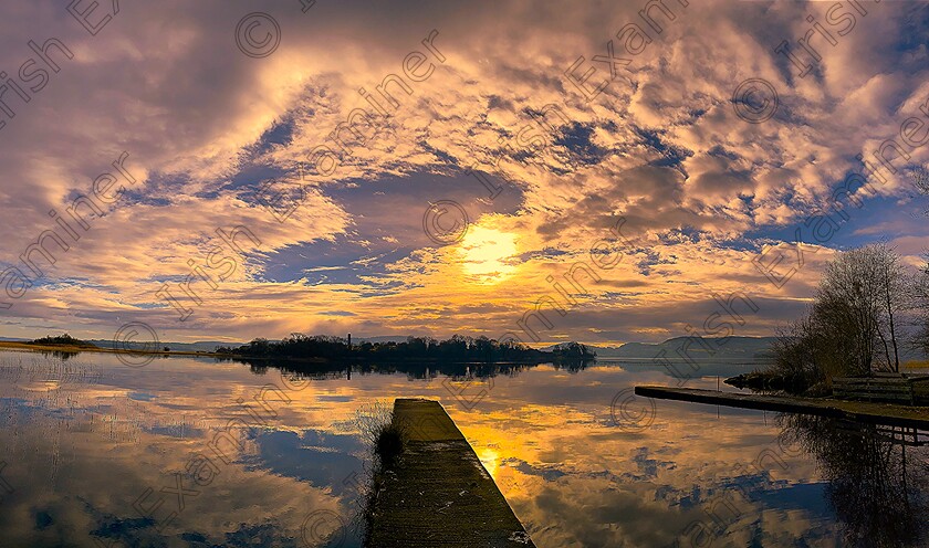 IMG 0843a 
 Mirror image on the lake at Holy Island Piers, Lough Derg, in Co. Clare 02/12/2023. Picture: Sean McInerney.