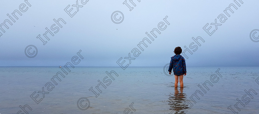 20170707 004625 
 Five years Old Dylan O'Driscoll, getting hes feet wet on Ballinskelligs beach, Co.Kerry
