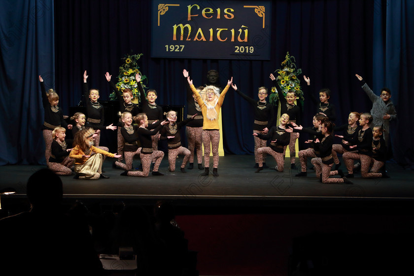 Feis12022019Tue24 
 17~24
Timoleague NS performing extracts from “The Lion King”.

Class: 104: “The Pam Golden Perpetual Cup” Group Action Songs -Primary Schools Programme not to exceed 8 minutes.

Feis Maitiú 93rd Festival held in Fr. Mathew Hall. EEjob 12/02/2019. Picture: Gerard Bonus