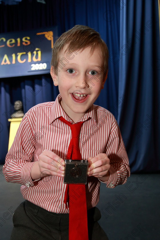 Feis10032020Tues09 
 9
Bronze Medallist; Ronan O’Riordan from Ballincollig.

Class:403: Own Choice Verse Speaking 9 Years and Under

Feis20: Feis Maitiú festival held in Father Mathew Hall: EEjob: 10/03/2020: Picture: Ger Bonus.