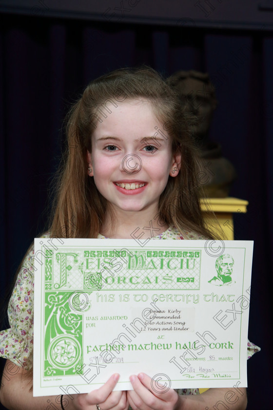 Feis05032019Tue19 
 19
Commended Emma Kirby from Little Island for singing “Watch What Happens”

Class: 113: “The Edna McBirney Memorial Perpetual Award” Solo Action Song 12 Years and Under –Section 2 An action song of own choice.

Feis Maitiú 93rd Festival held in Fr. Mathew Hall. EEjob 05/03/2019. Picture: Gerard Bonus