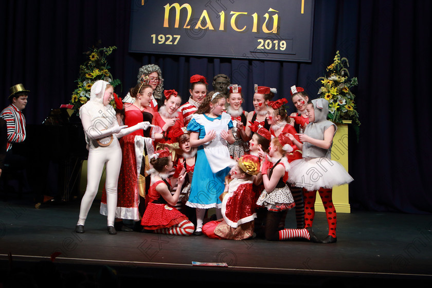 Feis12022019Tue51 
 49~53
CADA Performing Arts presenting Alice in the underworld.

Class: 102: “The Juvenile Perpetual Cup” Group Action Songs 13 Years and Under A programme not to exceed 10minutes.

Feis Maitiú 93rd Festival held in Fr. Mathew Hall. EEjob 12/02/2019. Picture: Gerard Bonus